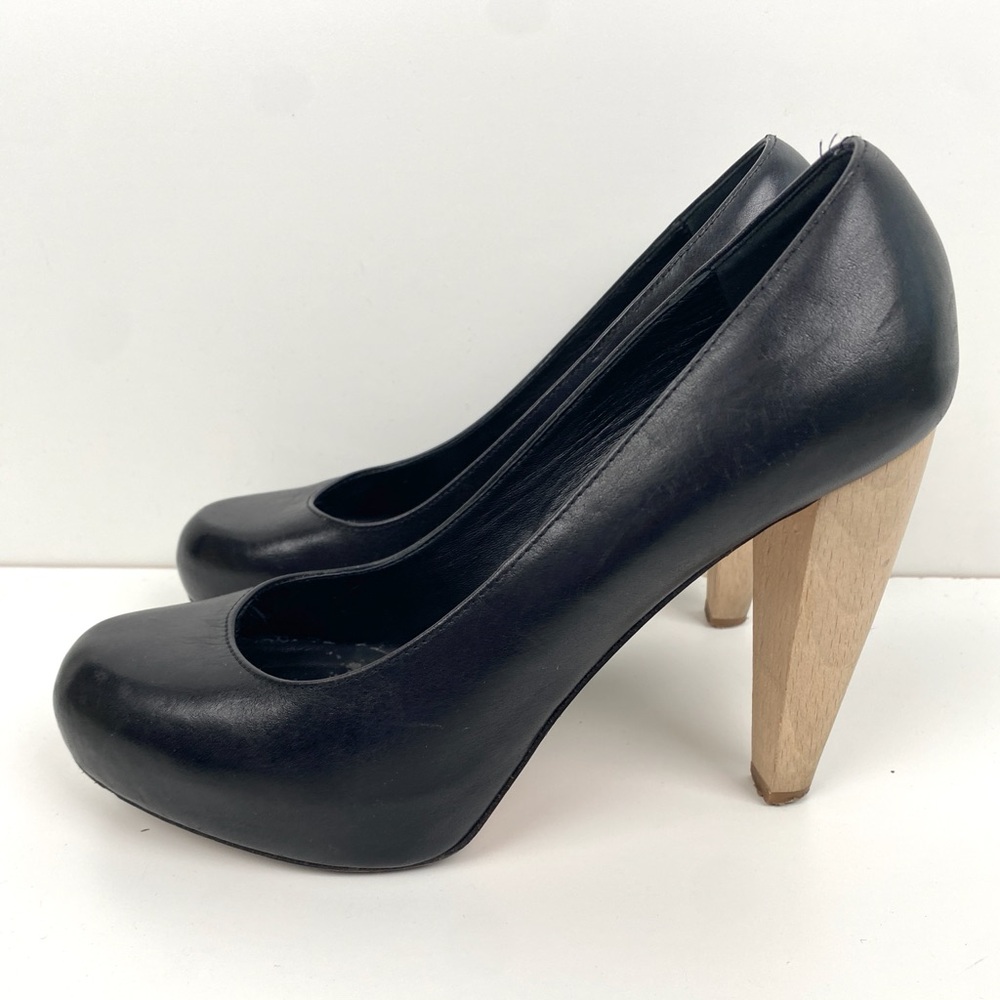 Loeffler Randall Esther Wood Heel Pump Black